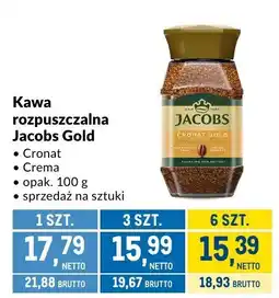 Makro Kawa rozpuszczalna Jacobs Gold oferta