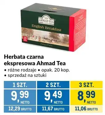 Makro Herbata czarna ekspresowa Ahmad Tea oferta