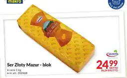 Makro Ser Złoty Mazur - blok 1kg Mlekpol oferta