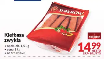 Makro Kiełbasa zwykła 1kg Sokołów oferta