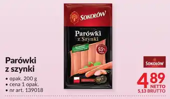 Makro Parówki z szynki 200g Sokołów oferta