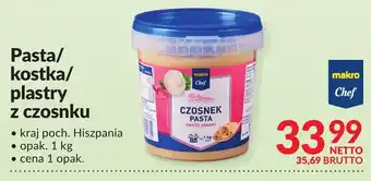 Makro Pasta/kostka/plastry z czosnku makro Chef oferta