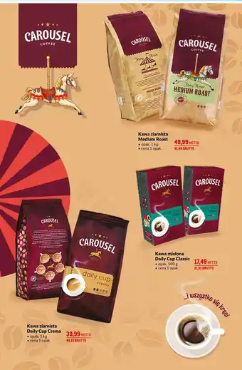 Makro Kawa ziarnista Carousel Daily Cup Crema 1kg oferta