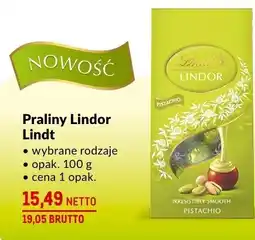 Makro Praliny Lindor Lindt pistachio 100g oferta
