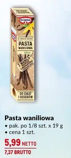Makro Pasta waniliowa 19g Dr. Oetker oferta