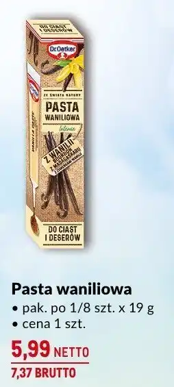 Makro Pasta waniliowa 19g Dr. Oetker oferta