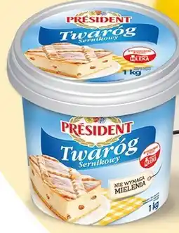 Makro Twaróg sernikowy 1kg President oferta