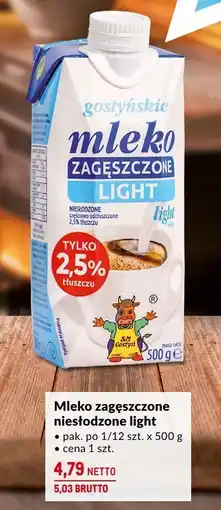 Makro Mleko zagęszczone niesłodzone light 500g Gostyń oferta