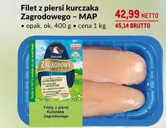 Makro Filet z piersi kurczaka zagrodowego MAP 400g Zagrodowy oferta