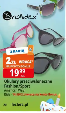 E.Leclerc Okulary przeciwsłoneczne American Way oferta