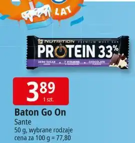 E.Leclerc Baton proteinowy czekoladowy 33% Sante Go On! Protein oferta