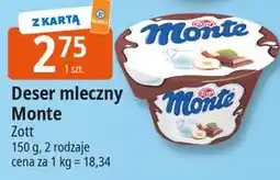E.Leclerc Deser mleczno-czekoladowy z orzechami Zott Monte oferta