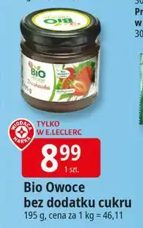E.Leclerc Dżem truskawkowy Wiodąca Marka Bio Village oferta