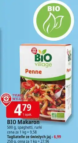 E.Leclerc Makaron tagliatelles Wiodąca Marka Bio Village oferta