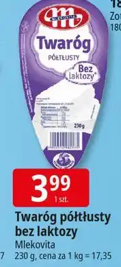 E.Leclerc Twaróg półtłusty bez laktozy Mlekovita oferta