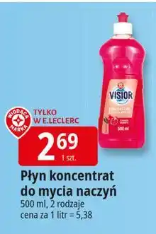 E.Leclerc Płyn do mycia naczyń koncentrat o zapachu granatu Wiodąca Marka Visior oferta