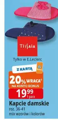 E.Leclerc Kapcie damskie 36-41 Tissaia oferta