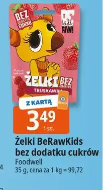 E.Leclerc Żelki o smaku truskawka Be Raw! oferta