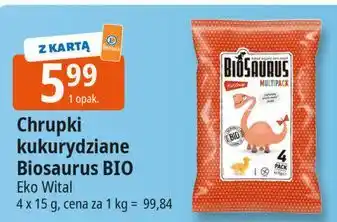 E.Leclerc Chrupki kukurydziane multipack Biosaurus oferta