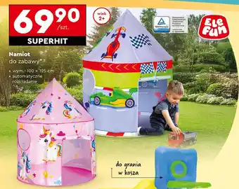 Biedronka Namiot do zabawy 100 x 125 cm Elefun oferta
