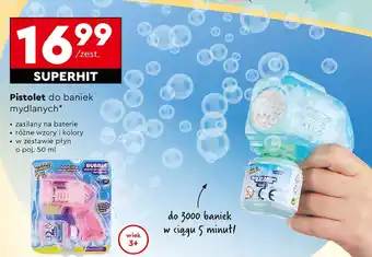 Biedronka Pistolet do baniek mydlanych Wanna Bubbles oferta