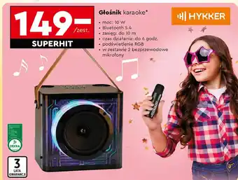 Biedronka Głośnik karaoke 10w Hykker oferta