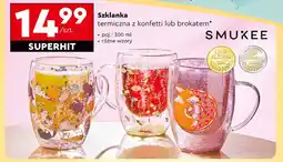 Biedronka Szklanka termiczna z konfetti 300 ml Smukee oferta