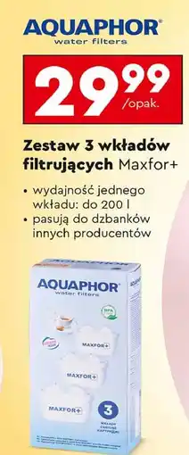 Biedronka Wkłady filtrujące maxfor+ Aquaphor oferta
