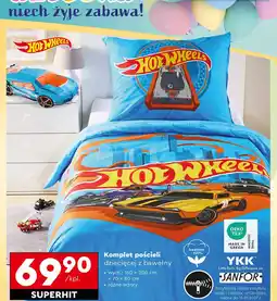 Biedronka Komplet pościeli 160 x 200 + 70 80 cm hot wheels oferta