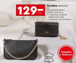 Biedronka Torebka damska skórzana z łańcuszkiem oferta