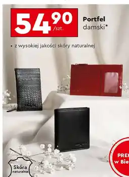Biedronka Portfel damski skóra oferta