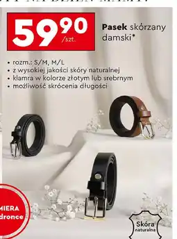 Biedronka Pasek skórzany oferta