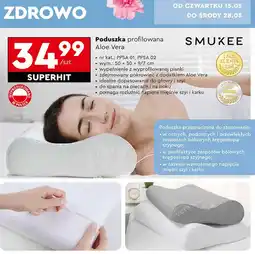Biedronka Poduszka ortopedyczna aloe vera 50 x 30 cm Smukee oferta