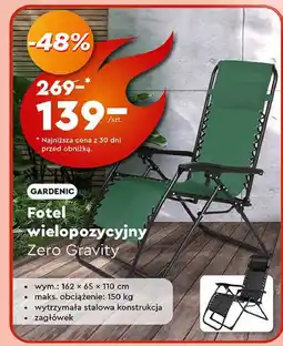 Biedronka Fotel zero gravity Gardenic oferta