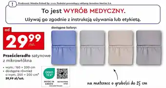 Biedronka Prześcieradło satynowe 200 x cm Smukee oferta