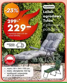 Biedronka Leżak tulon 58 x 144 102 cm Gardenic oferta
