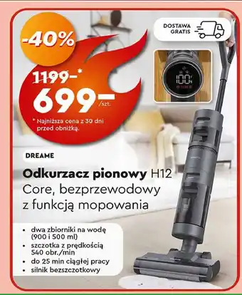 Biedronka Odkurzacz h12 Dreame oferta