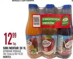 E.Leclerc Zestaw: sok jabłko + nektar multiwitamina wieloowocowy Hortex oferta