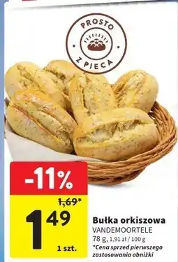 Intermarche Bułka orkiszowa 1 szt. VANDEMOORTELE oferta