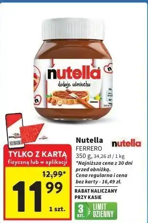 Intermarche Nutella 350g FERRERO oferta