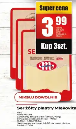 Supeco Ser żółty plastry Mlekovita oferta
