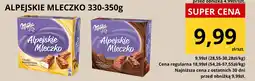 Supeco Alpejskie mleczko 330-350g Milka oferta