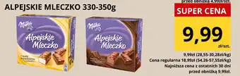 Supeco Alpejskie mleczko 330-350g Milka oferta