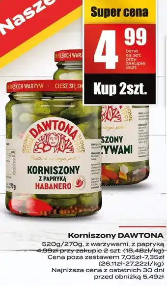 Supeco Korniszony Dawtona 900g oferta