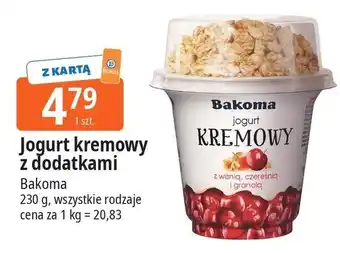 E.Leclerc Jogurt z wiśnią, czereśnia i granolą Bakoma Kremowy oferta