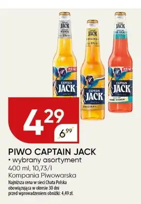 Chata Polska Captain Jack Original Piwo smakowe 400 ml oferta