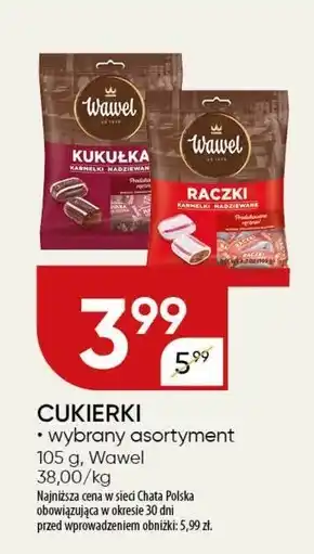 Chata Polska Wawel Kukułka Karmelki nadziewane 105 g oferta