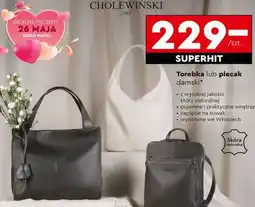 Biedronka Torebka lub plecak damski oferta