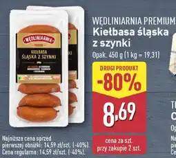 ALDI WĘDLINIARNIA PREMIUM Kiełbasa śląska z szynki oferta