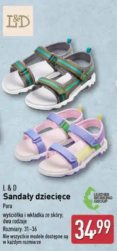 ALDI L&D Sandały dziecięce oferta